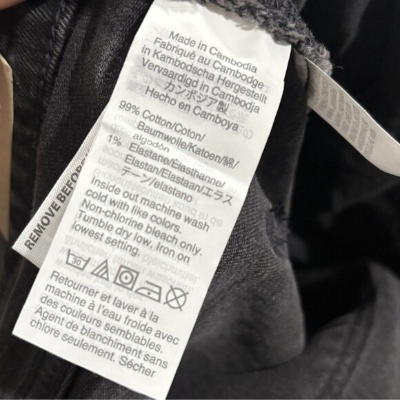 Madewell Shorts Women High Rise Denim Dark Grey Vintage Wash Jean Sz 32 NWT - Picture 11 of 13